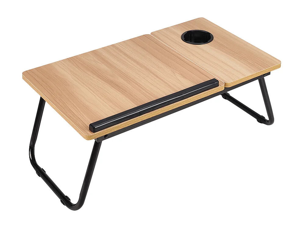 Adjustable Folding Laptop Bed Tray Table - Natural