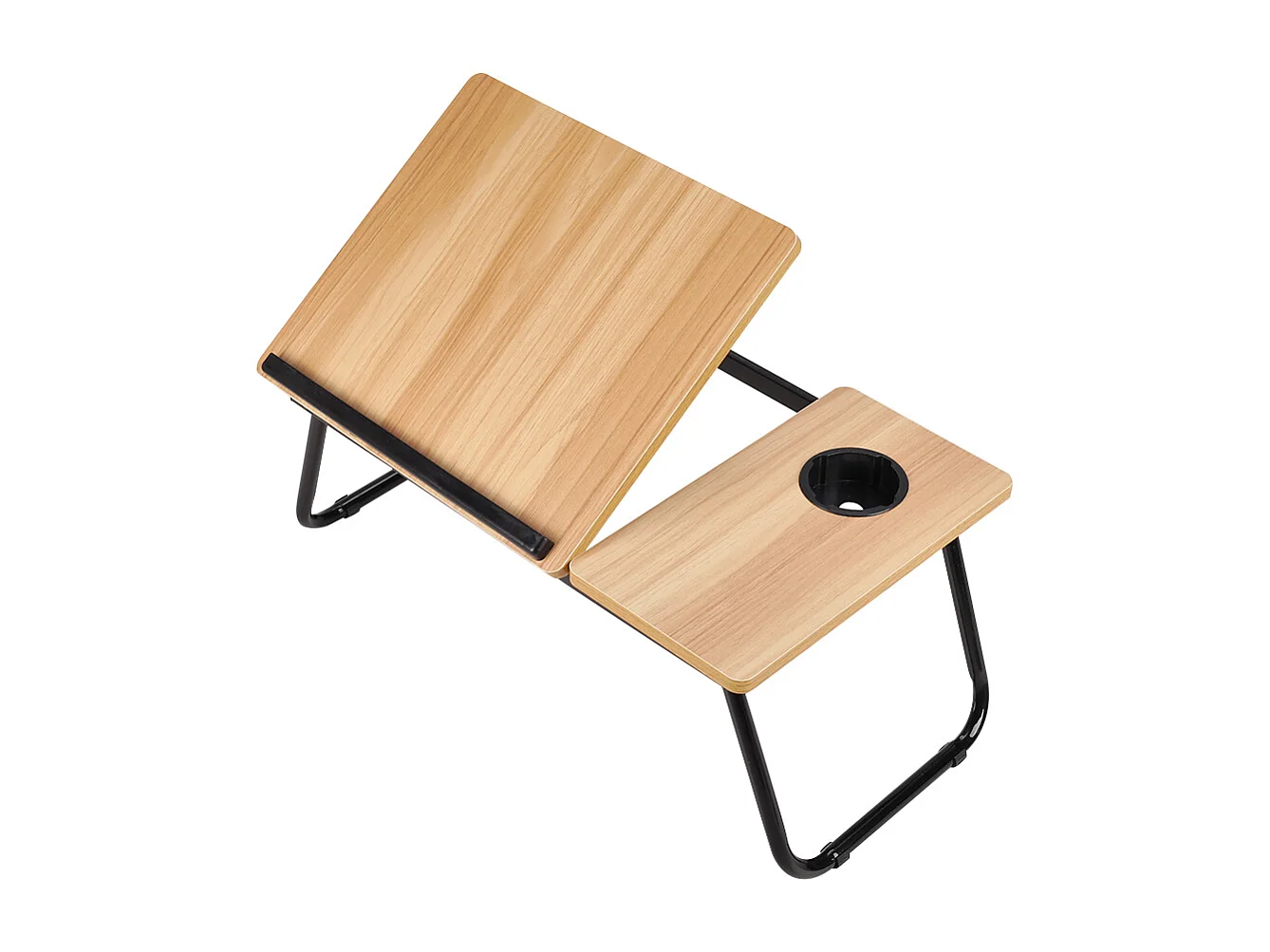 Adjustable Folding Laptop Bed Tray Table - Natural