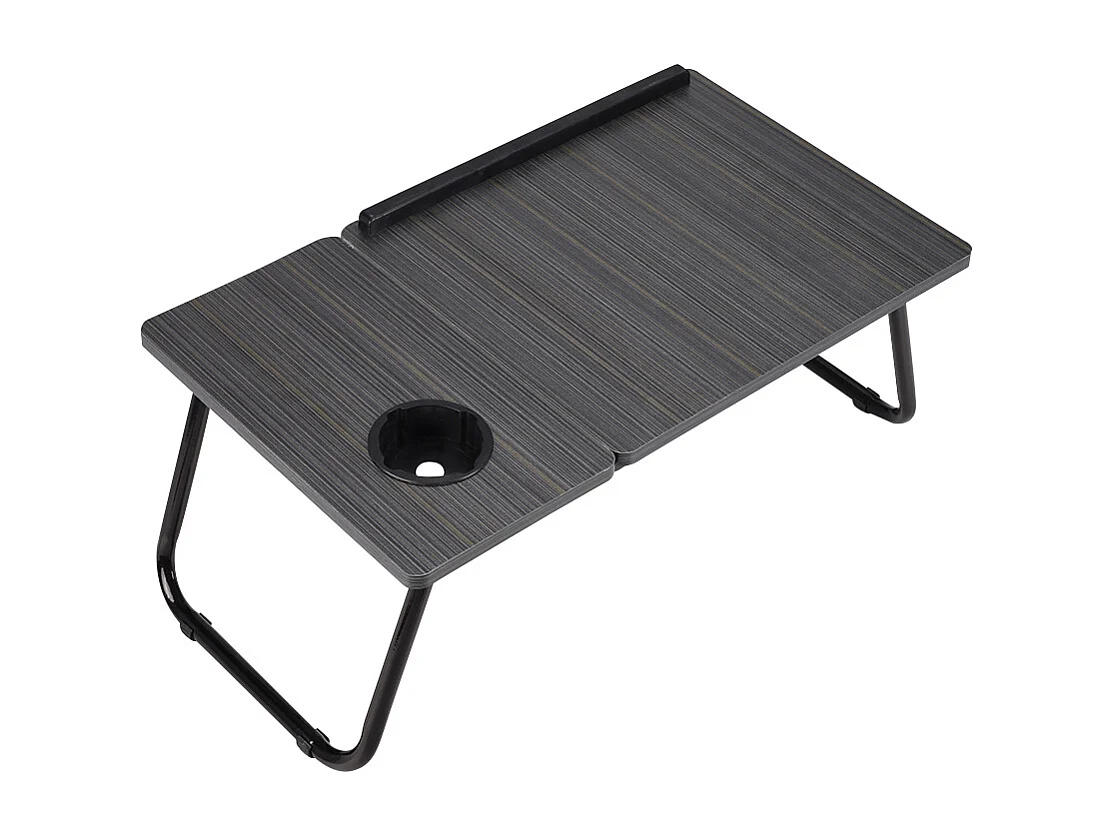 Adjustable Folding Laptop Bed Tray Table - Black