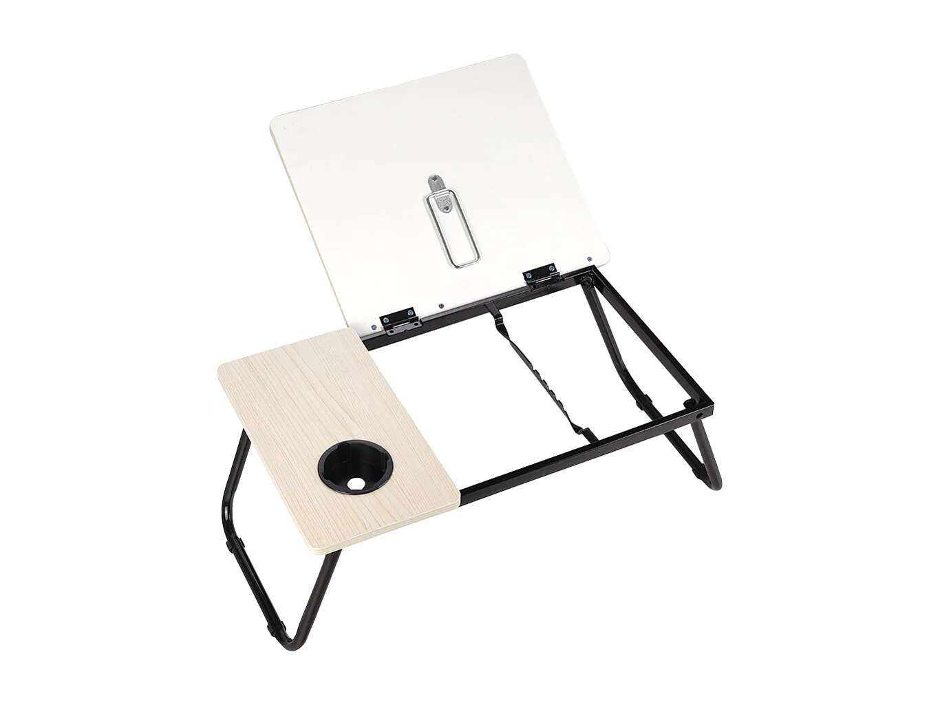 Adjustable Folding Laptop Bed Tray Table - Wood Colour