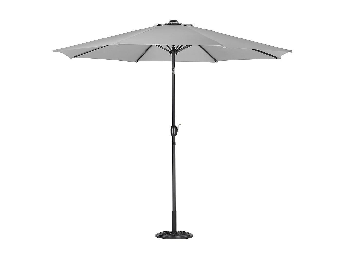 Large 3m Classic Parasol with Cement Base - Light Grey