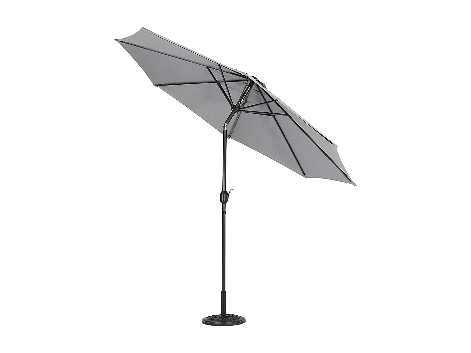Large 3m Classic Parasol with Cement Base - Light Grey