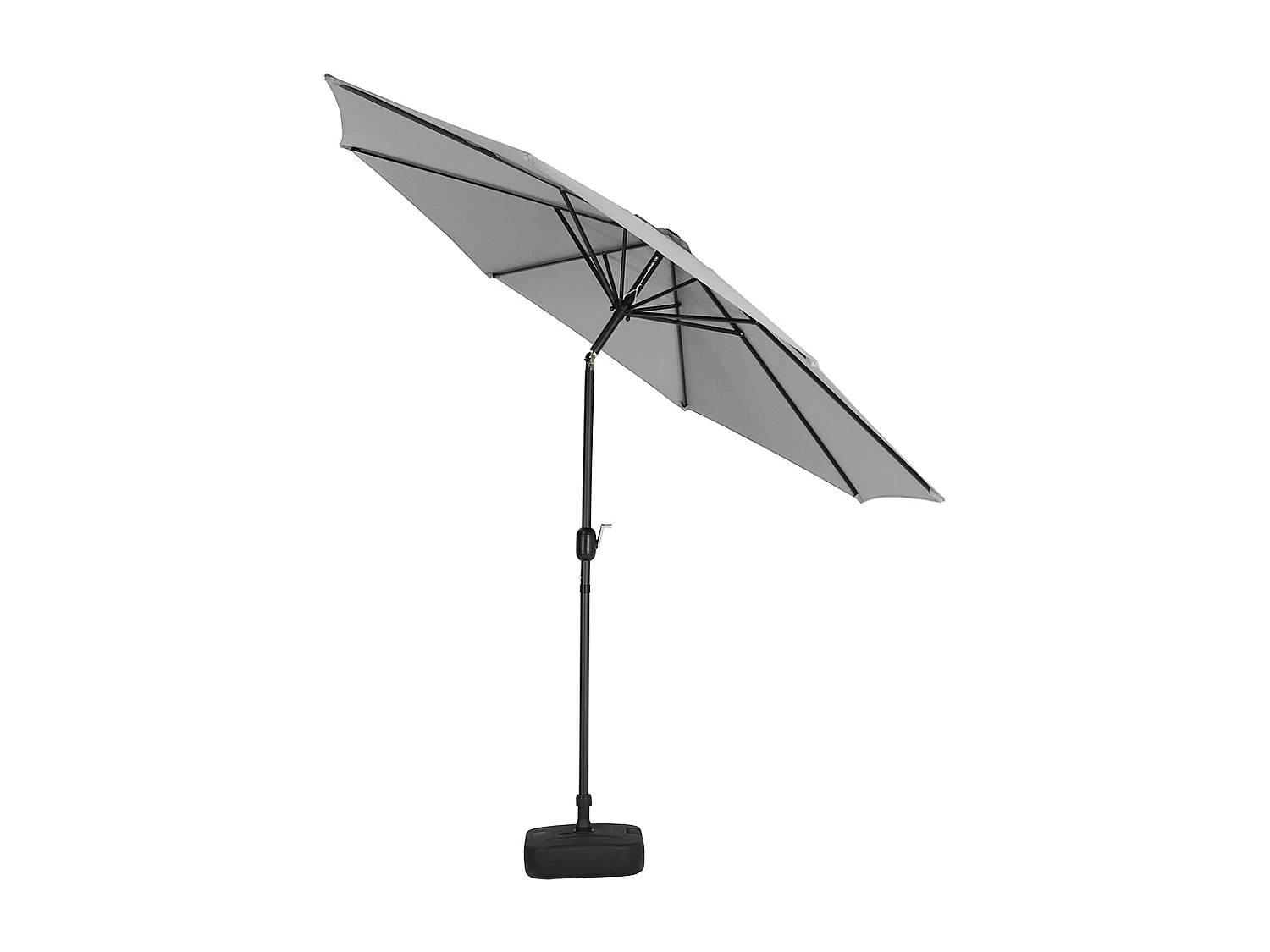 Large 3m Classic Parasol with Cement Base - Light Grey