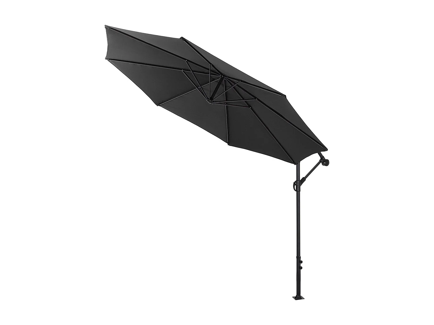 Large 3m Cantilever Parasol with Cross & Fillable Base - Black