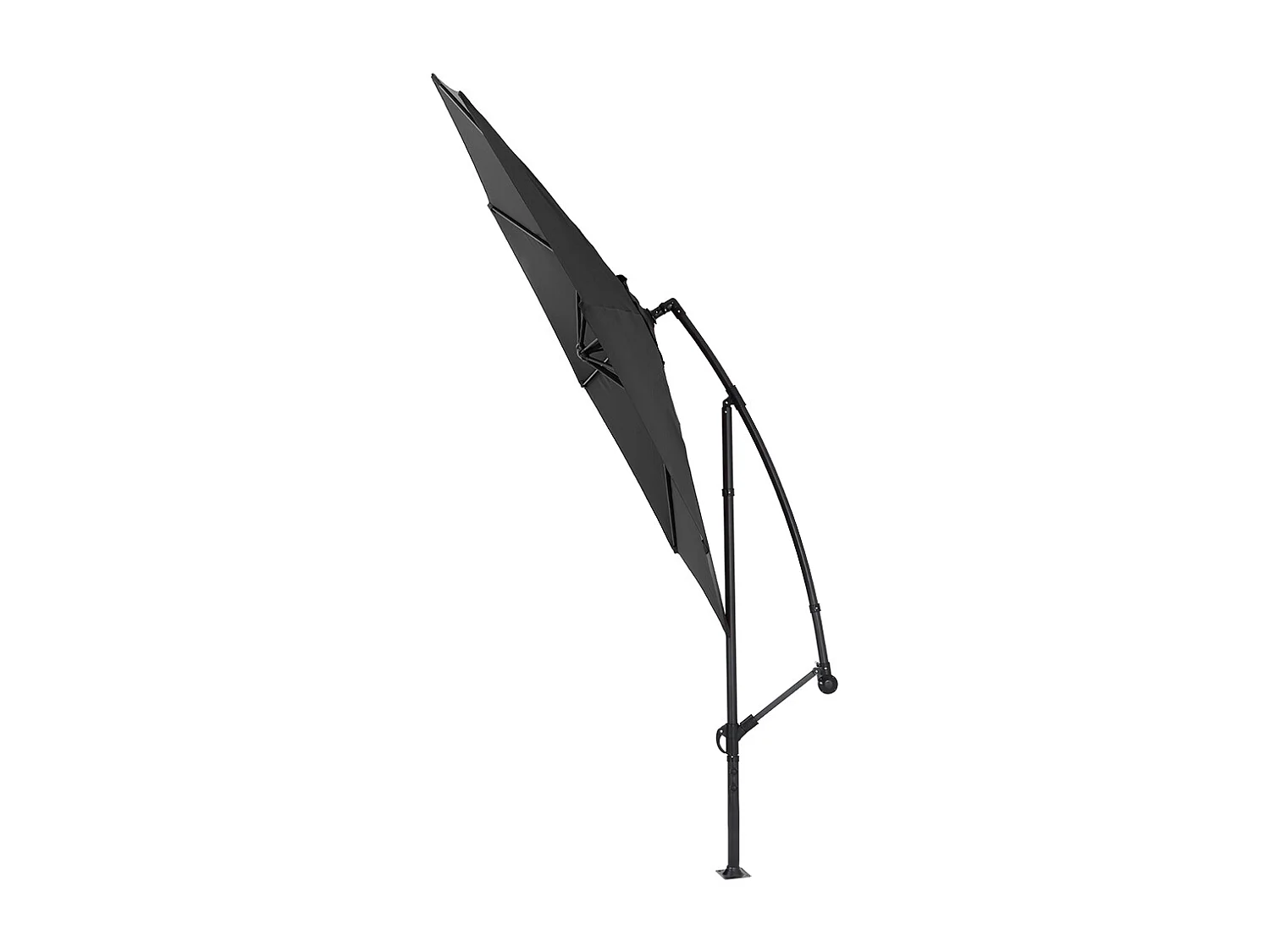 Large 3m Cantilever Parasol with Cross & Fillable Base - Black