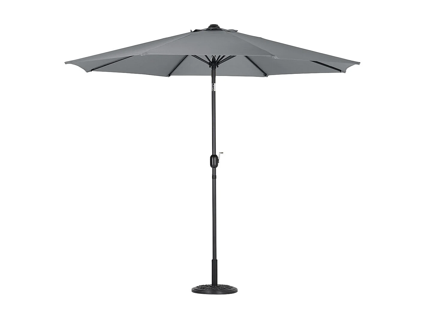 Large 3m Classic Parasol with Cement Base - Grey