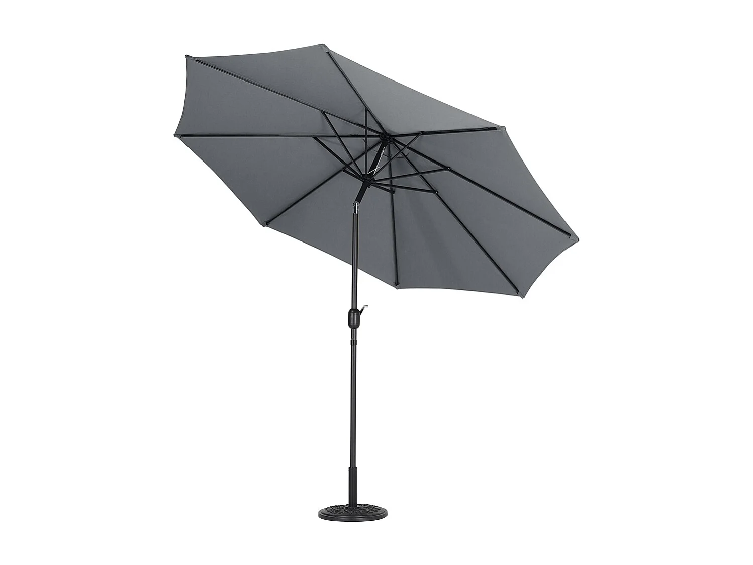 Large 3m Classic Parasol with Cement Base - Grey