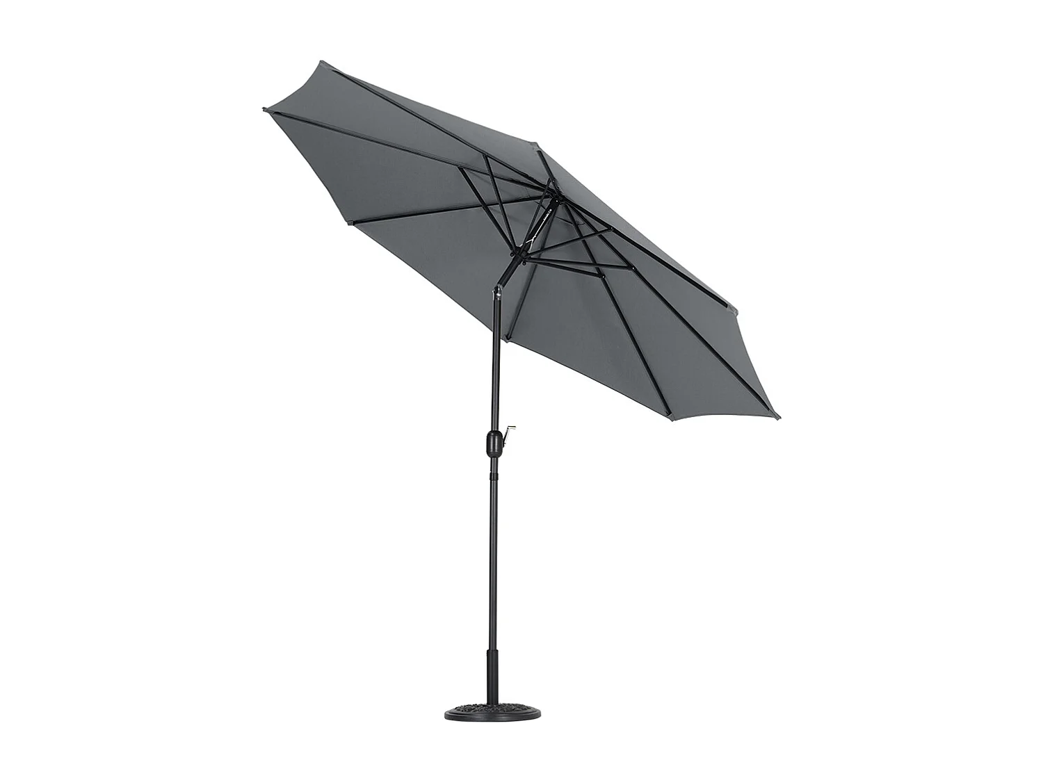 Large 3m Classic Parasol with Cement Base - Grey