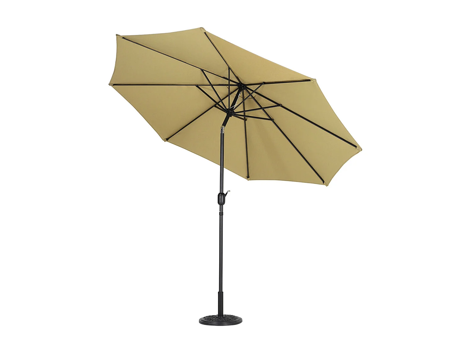 Large 3m Classic Parasol with Cement Base - Taupe