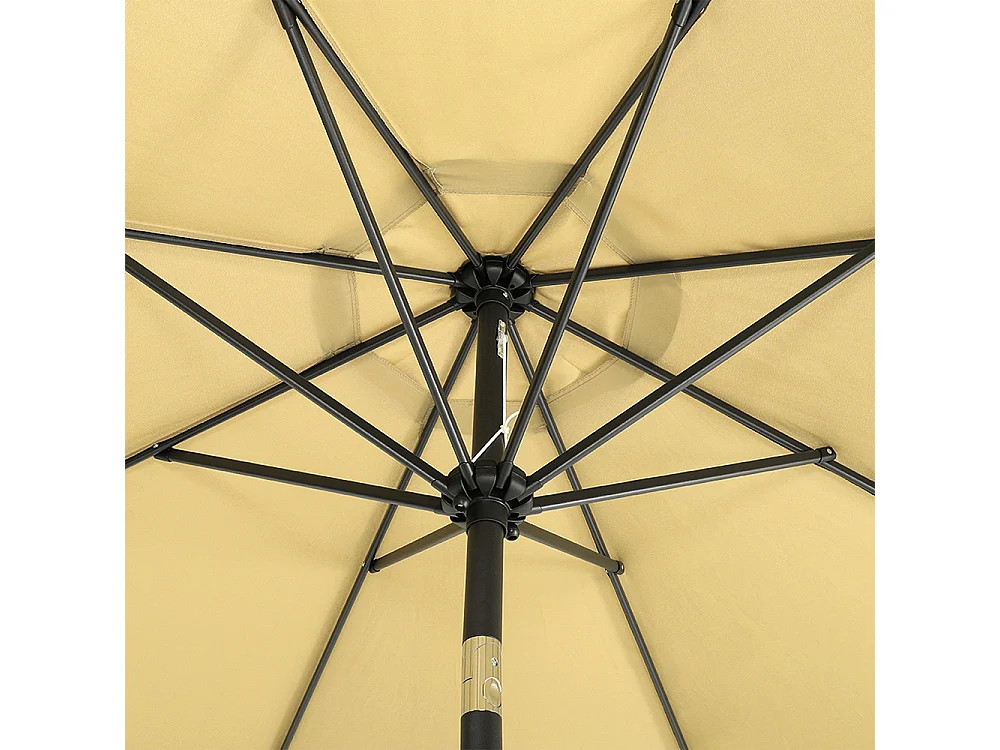 Large 3m Classic Parasol with Cement Base - Taupe