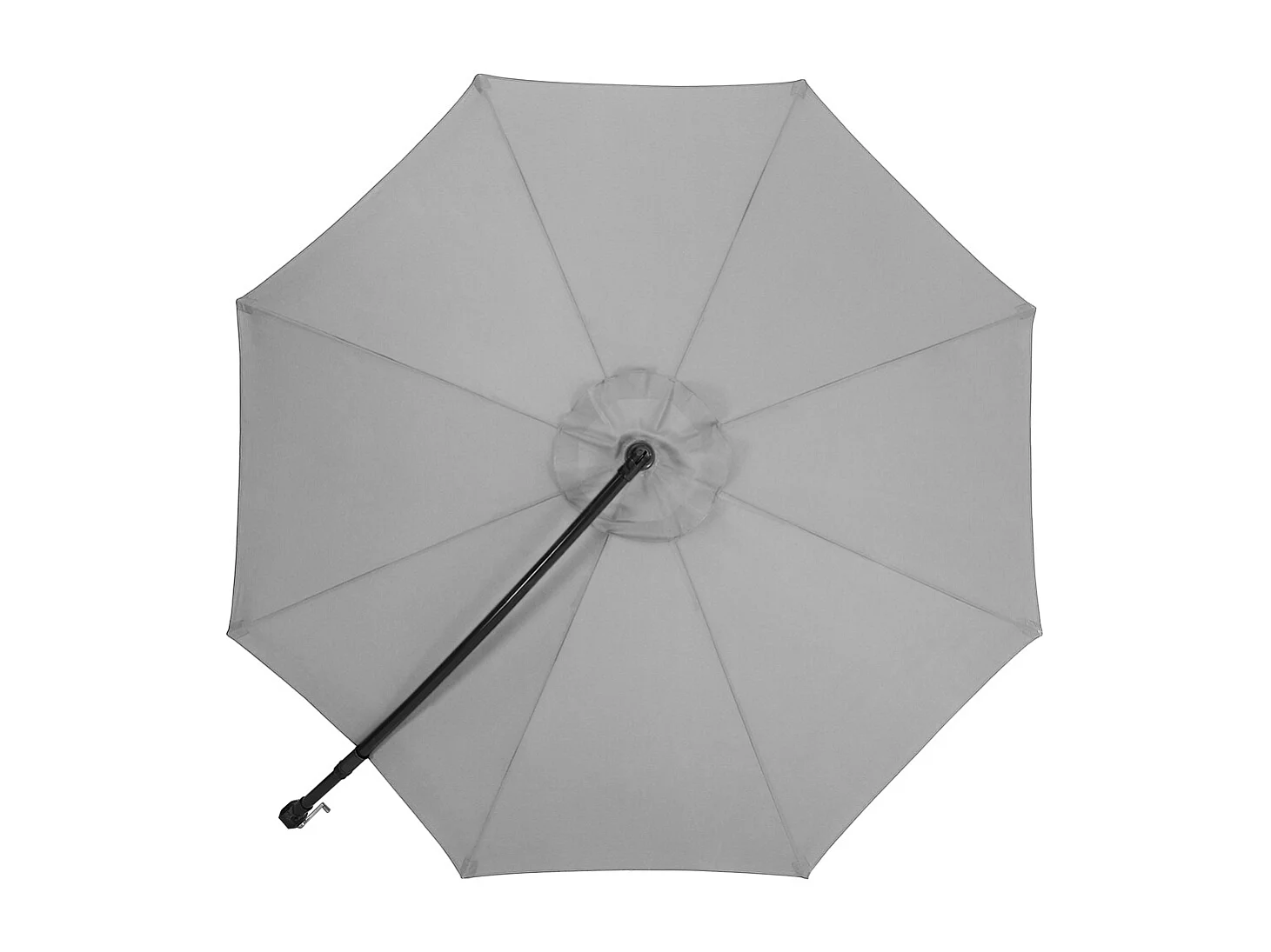 Large 3m Cantilever Parasol with Cross & Fillable Base - Light Grey