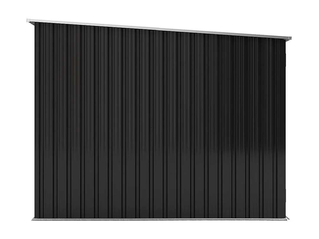 Charcoal Black Steel Bicycle Shed with Lockable Doors