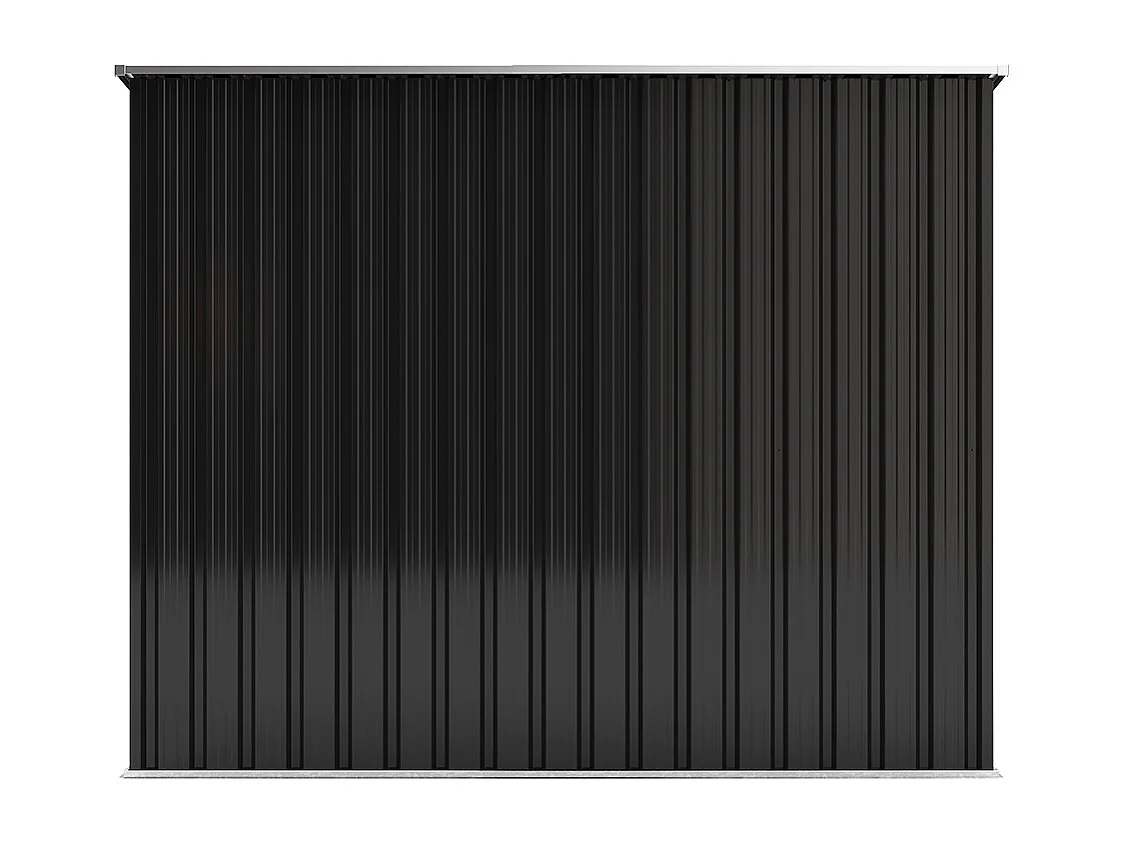 Charcoal Black Steel Bicycle Shed with Lockable Doors