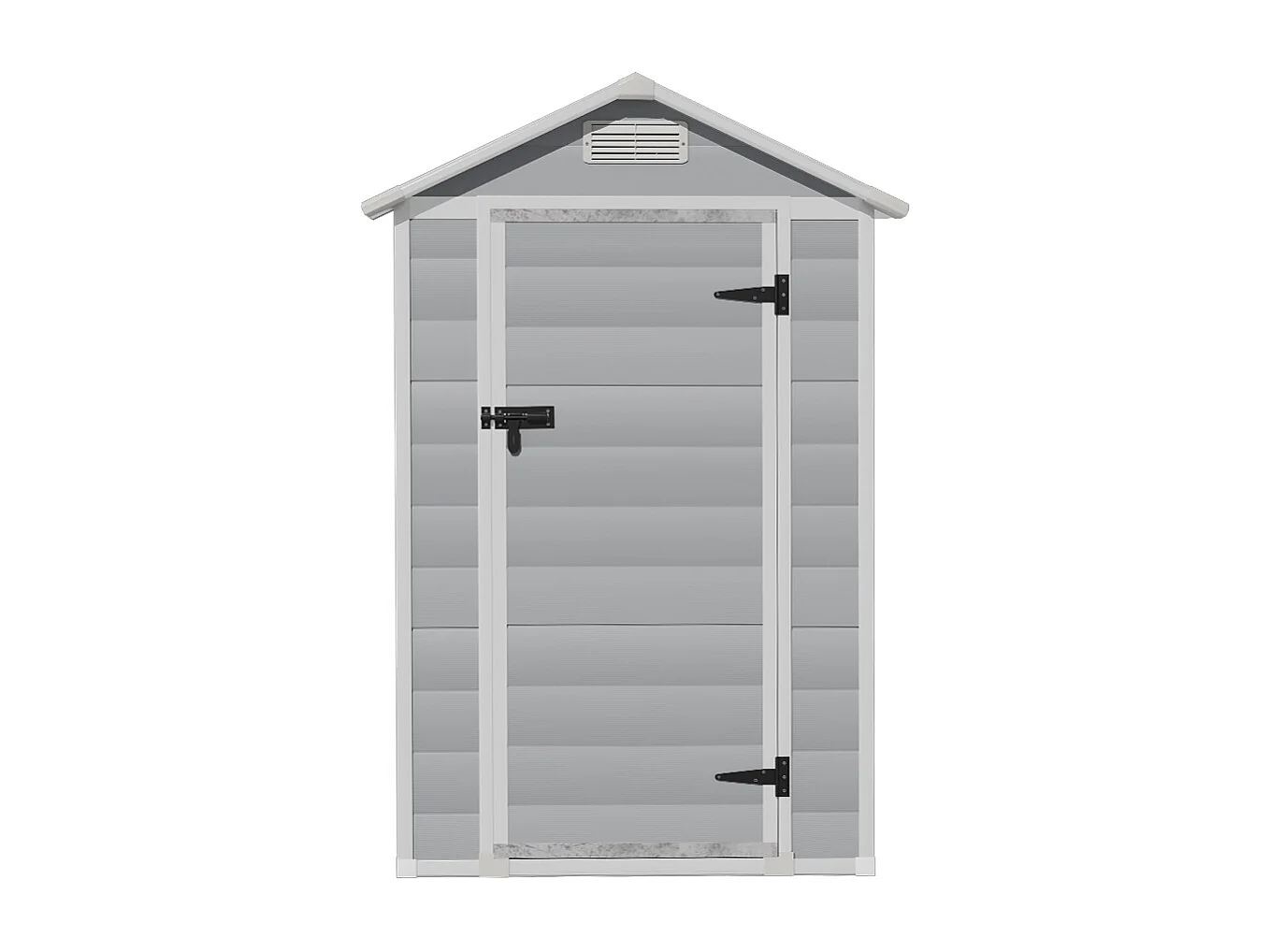 4.4 x 3.4 ft Grey Compact Apex Roof Plastic Garden Shed