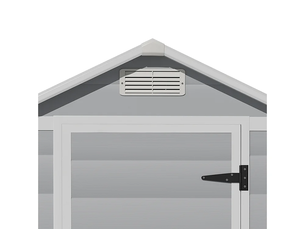 4.4 x 3.4 ft Grey Compact Apex Roof Plastic Garden Shed