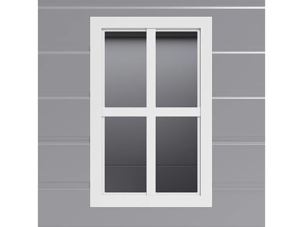 5 x 3 ft Grey Outdoor Plastic Storage Shed with Window & Floor
