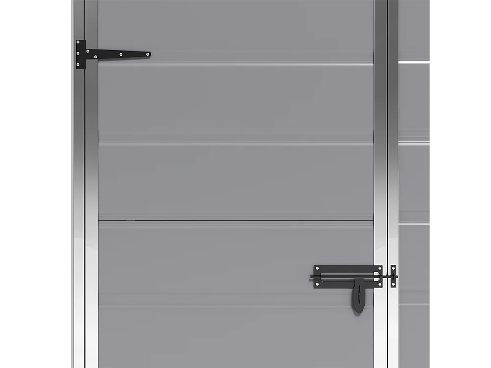 5 x 3 ft Grey Outdoor Plastic Storage Shed with Window & Floor