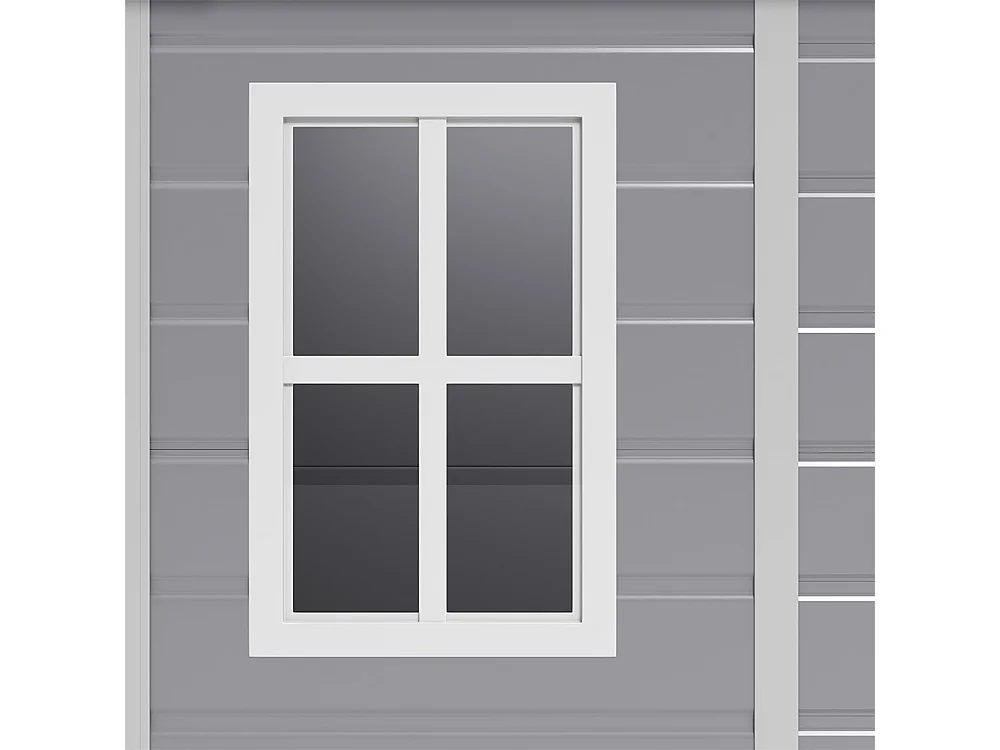 4.6 x 3.6 ft Flat Roof Plastic Shed with Window & Floor