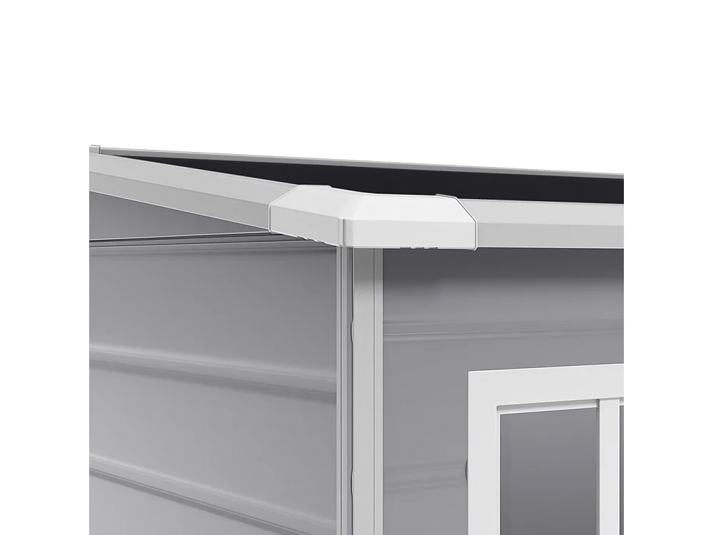 4.6 x 3.6 ft Flat Roof Plastic Shed with Window & Floor