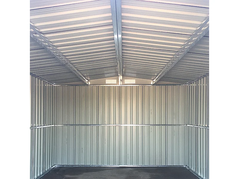 10 x 8 ft Large Metal Garden Storage Shed with Apex Roof - Anthracite