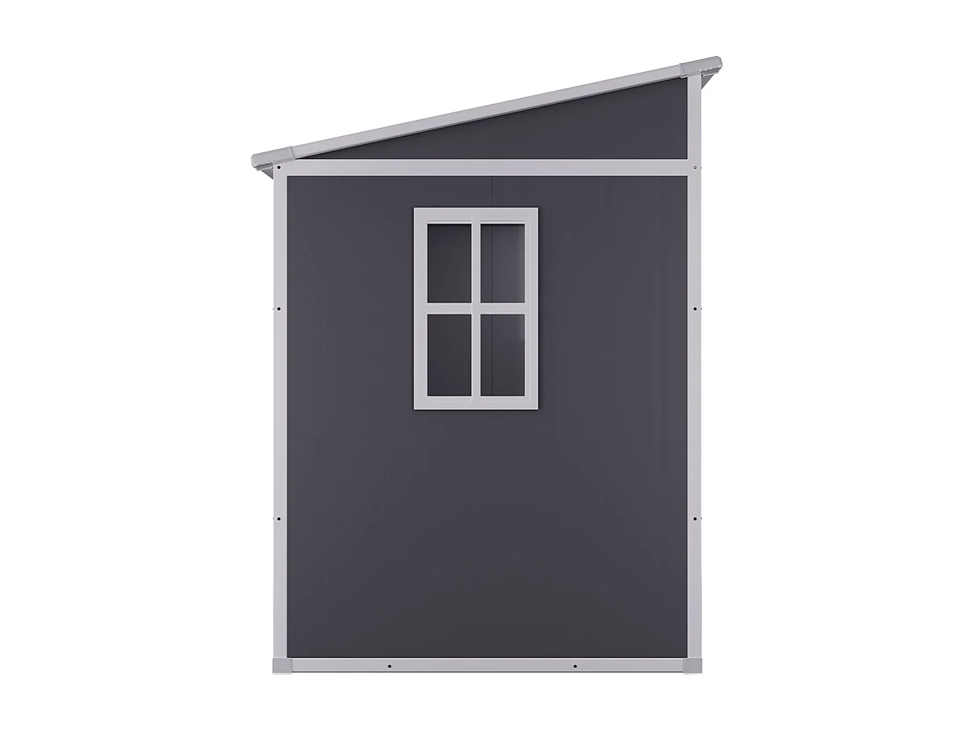 8 x 4 ft Grey Outdoor Plastic Garden Storage Shed with Window and Floor
