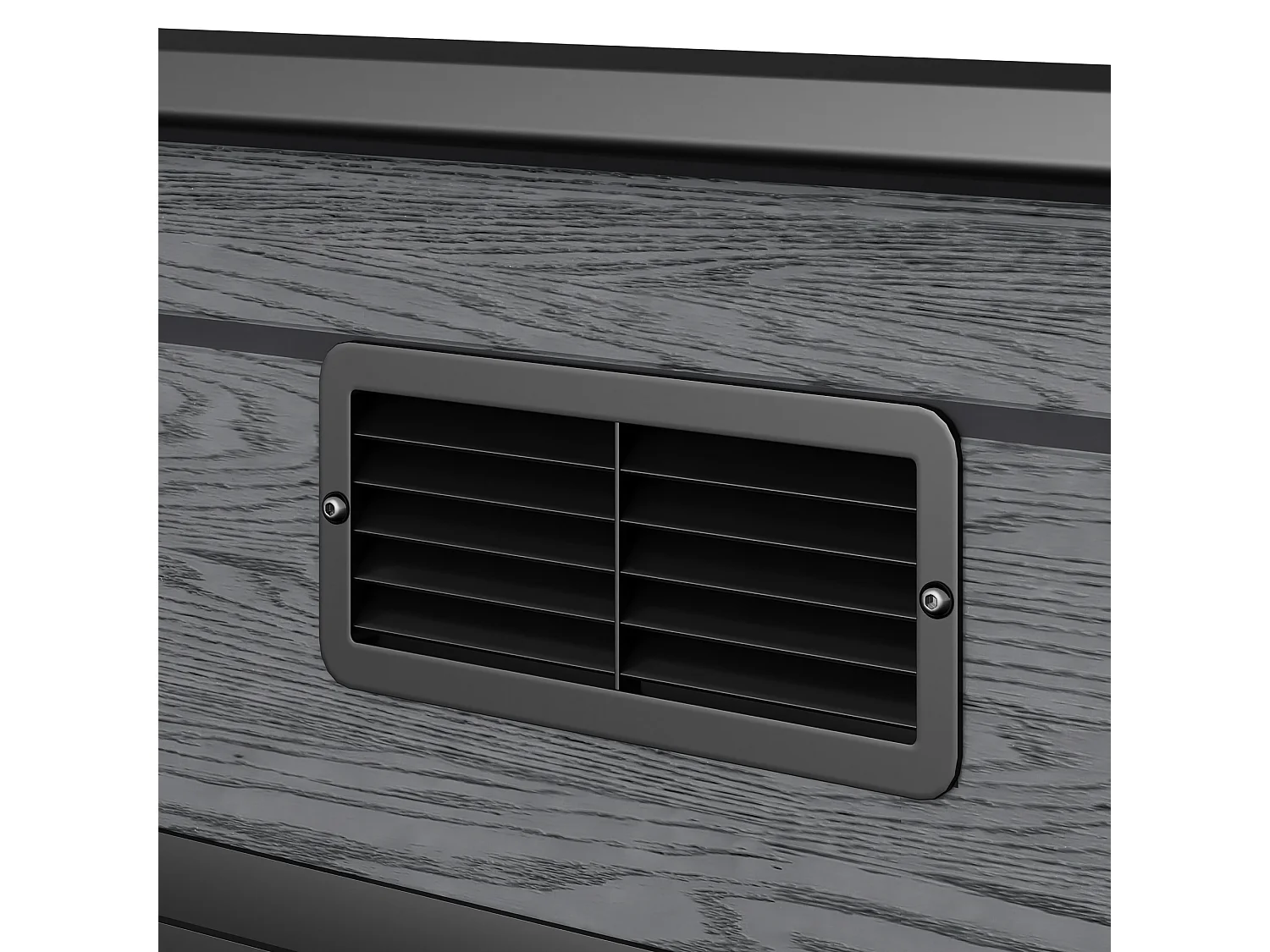 6 x 4 ft Dark Grey Wood Grain Outdoor Plastic Garden Storage Shed with Window and Floor