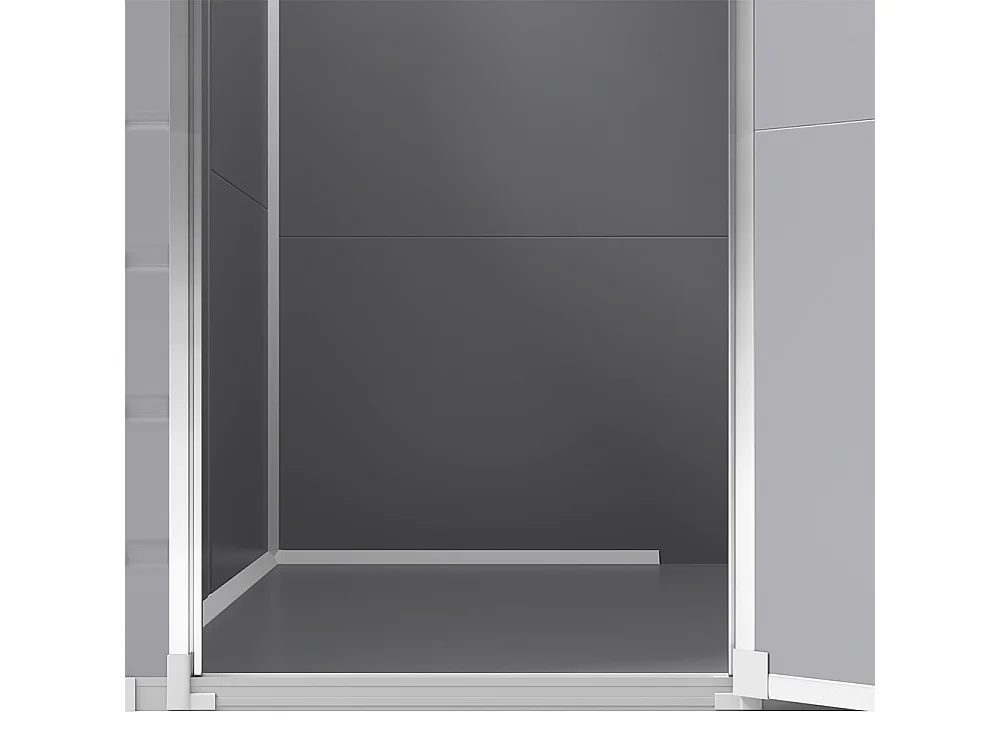5 x 4 ft Grey Outdoor Plastic Storage Shed with Window & Floor