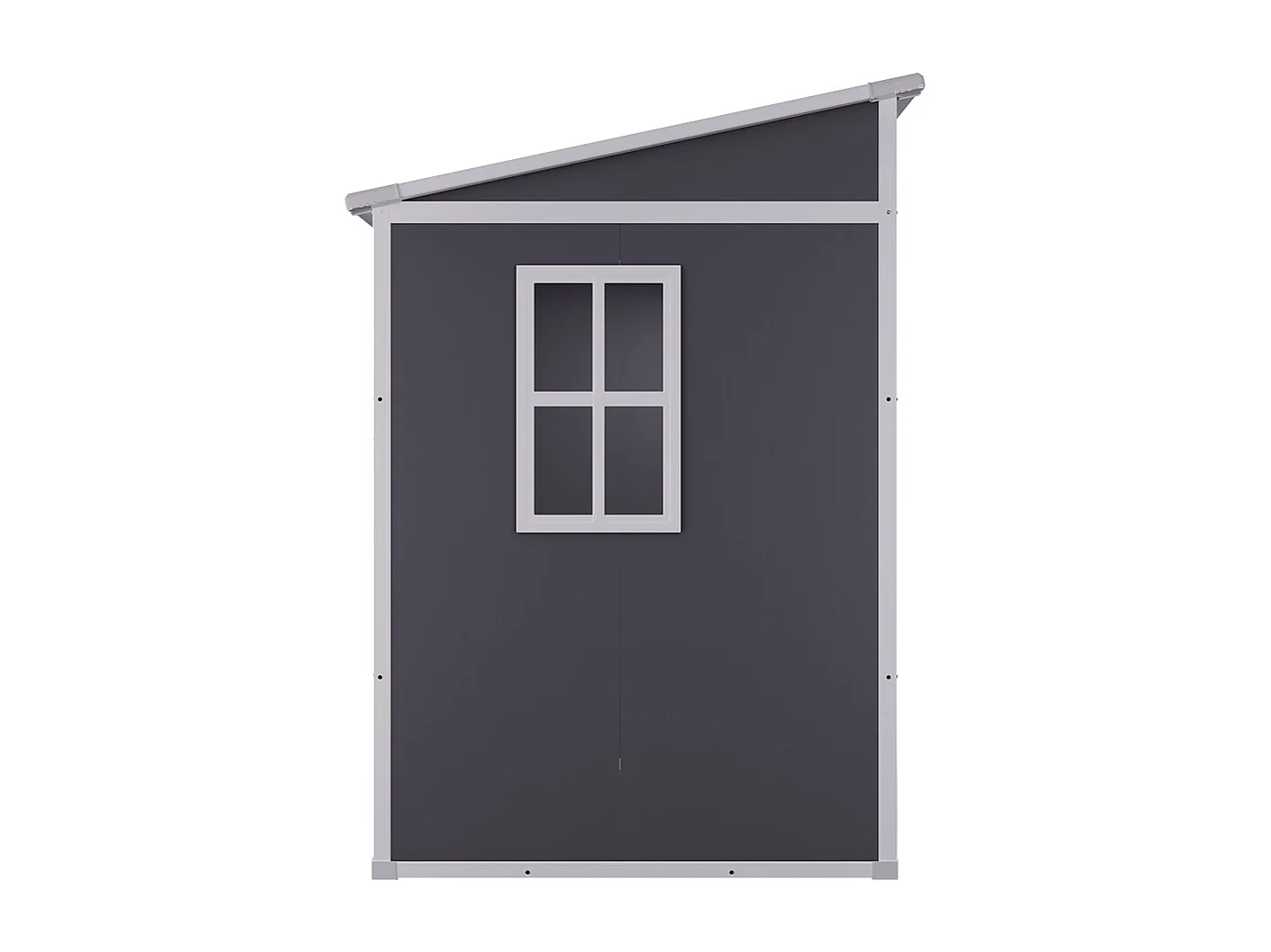6 x 4 ft Grey Outdoor Plastic Garden Storage Shed with Window and Floor