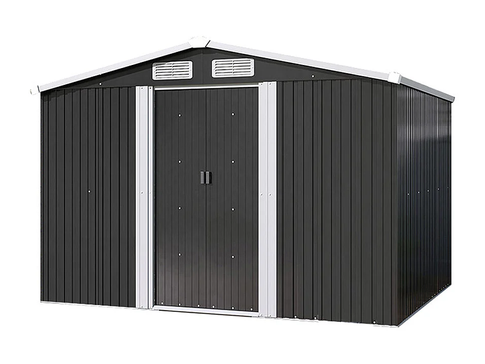 6 x 8 ft Large Metal Garden Storage Shed with Apex Roof