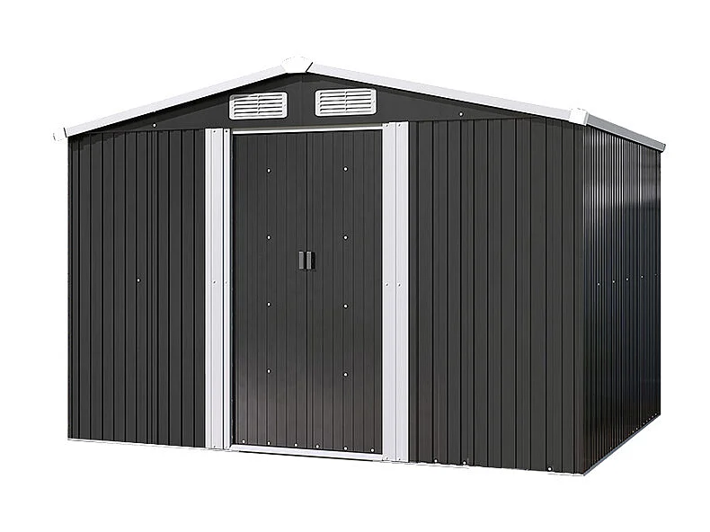 6 x 8 ft Large Metal Garden Storage Shed with Apex Roof