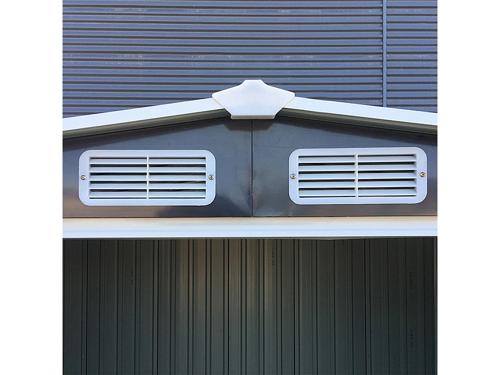 6 x 8 ft Large Metal Garden Storage Shed with Apex Roof