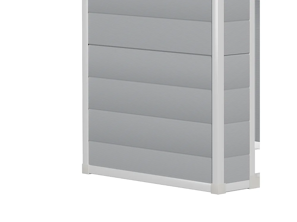 4 x 3 ft Black & Grey Apex Roof Plastic Garden Shed with Floor