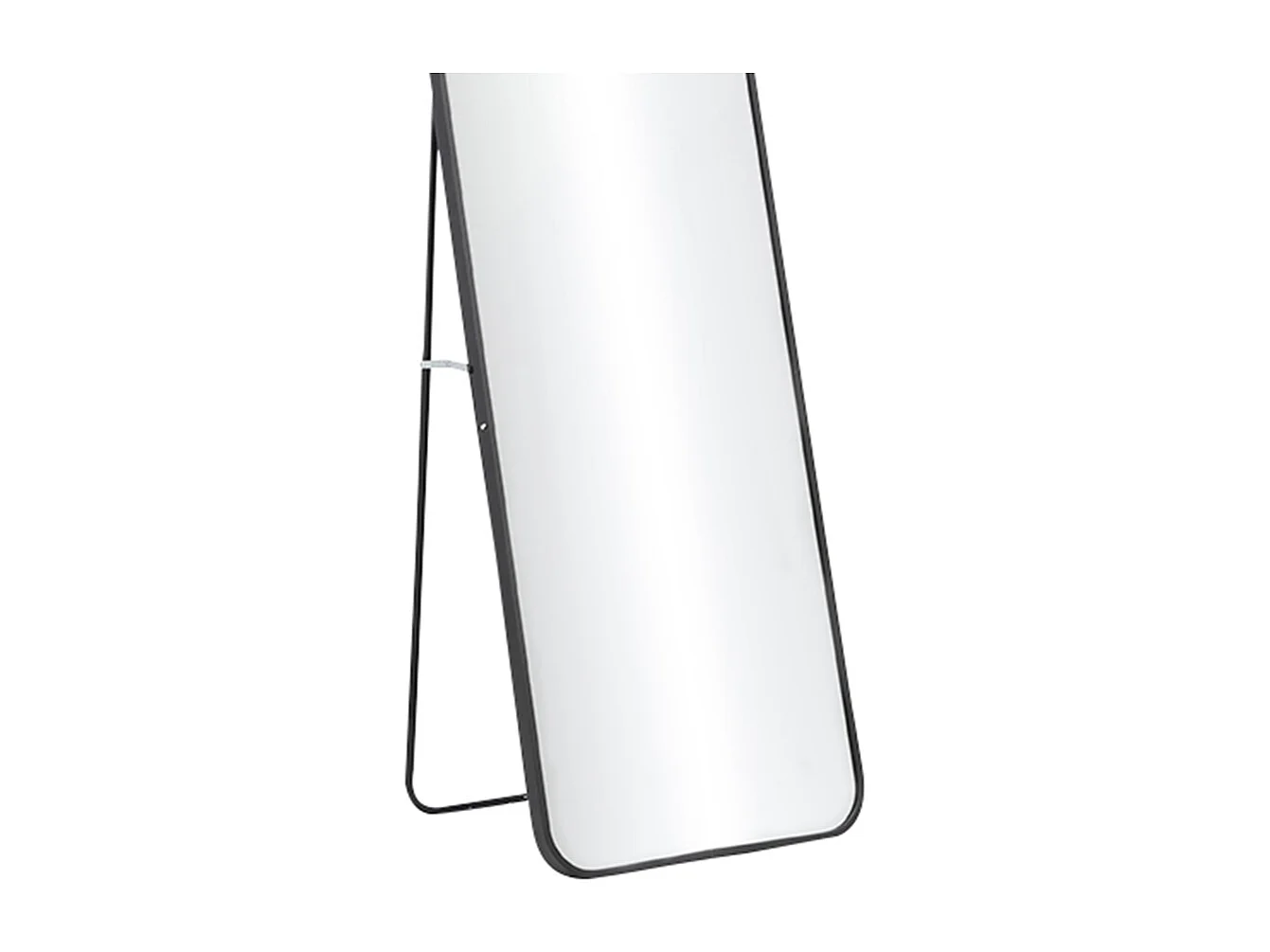 150cm Arched Full Length Floor Mirror - Black