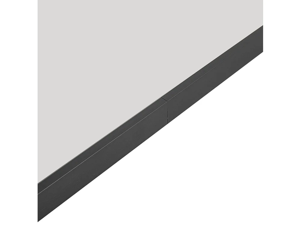 Modern Oval Metal Full Length Wall Mirror - 50 x 160cm - Black