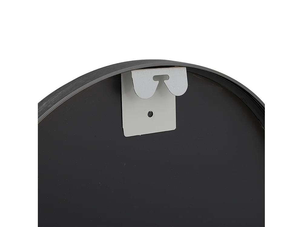 Modern Oval Metal Full Length Wall Mirror - 50 x 160cm - Black