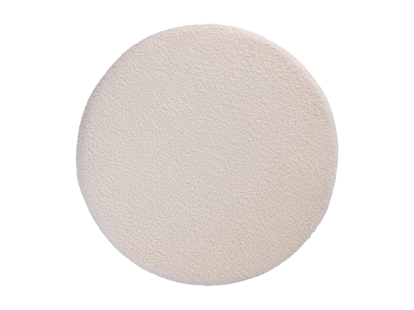 White Teddy Bear Fur Footstool