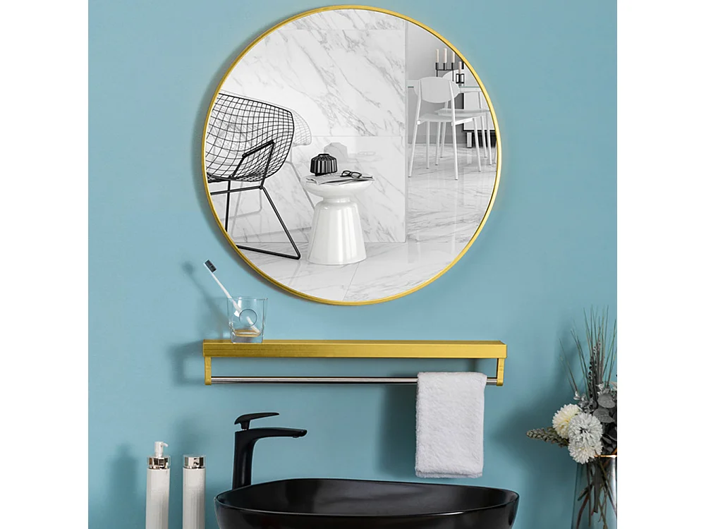 70cm Gold Nordic Round Wall Mirror