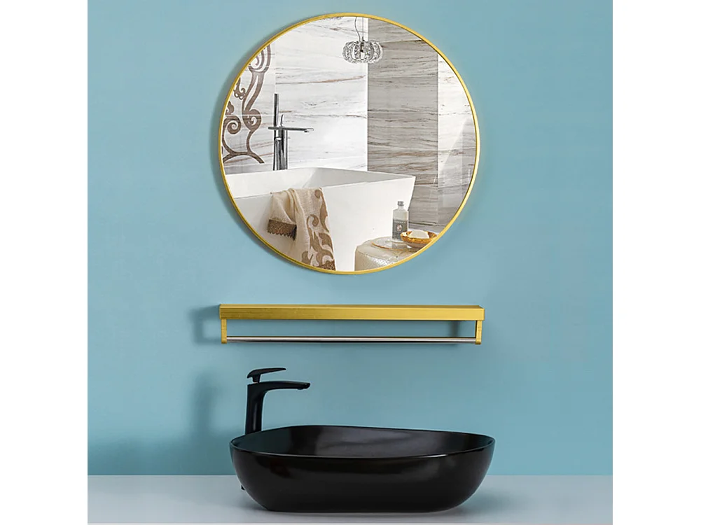 70cm Gold Nordic Round Wall Mirror