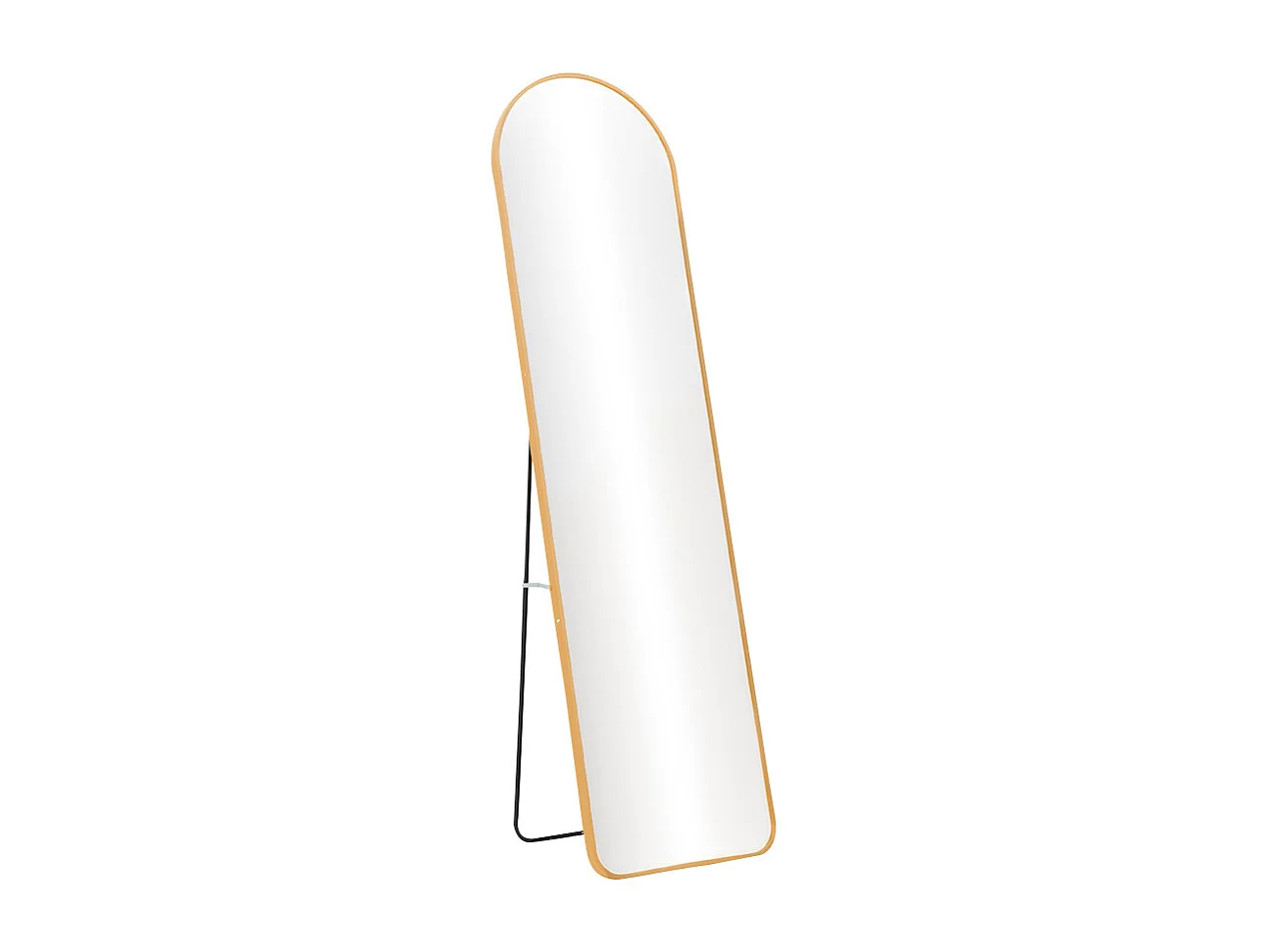150cm Arched Full Length Floor Mirror - Gold