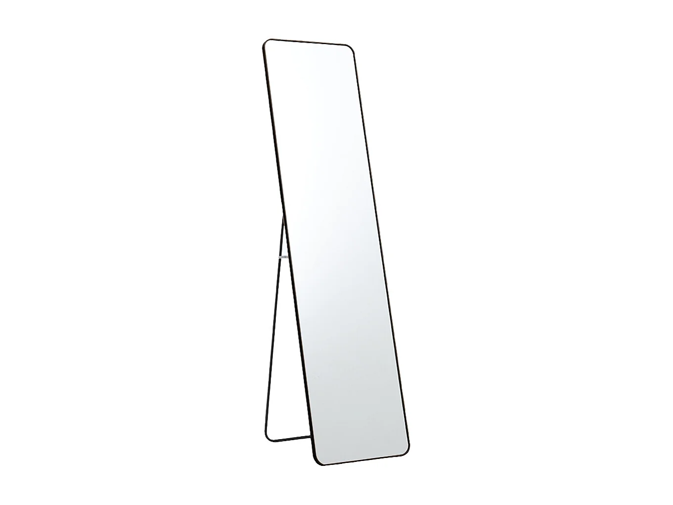 Full Length Metal Floor Mirror with Rounded Corners - 45 x 155cm