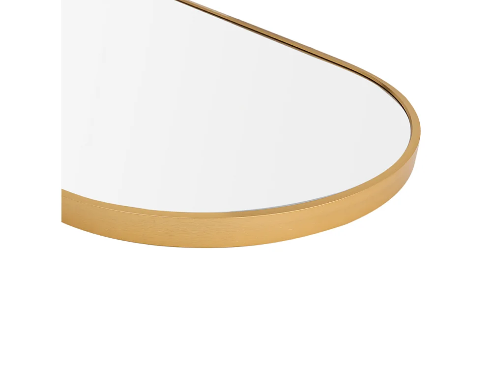 Modern Oval Metal Full Length Wall Mirror - 50 x 160cm - Gold