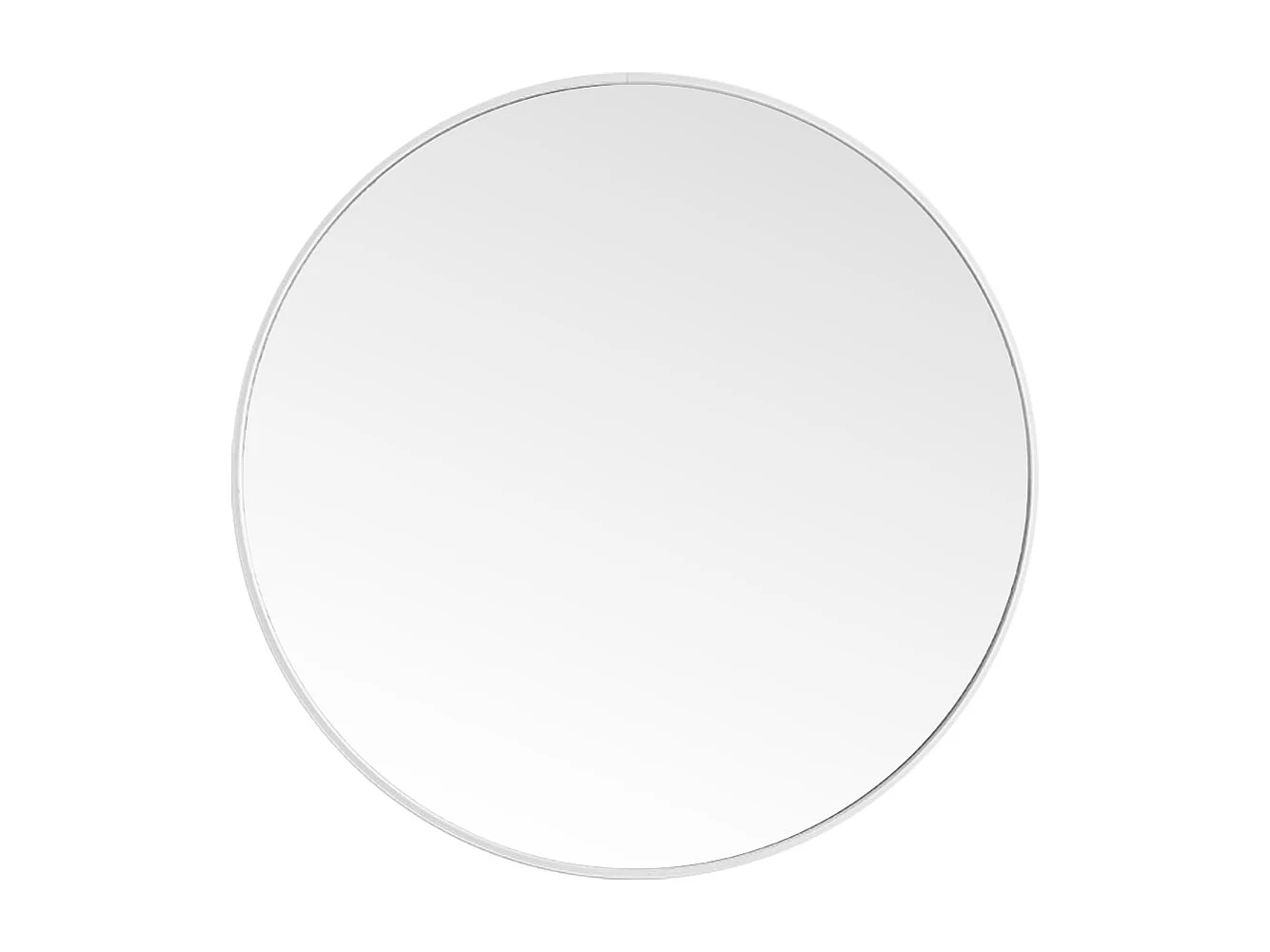 50cm White Nordic Round Wall Mirror