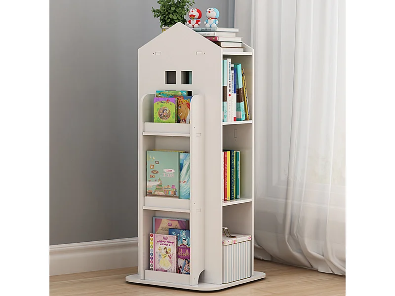 Kids' Rotating Castle Bookshelf - White