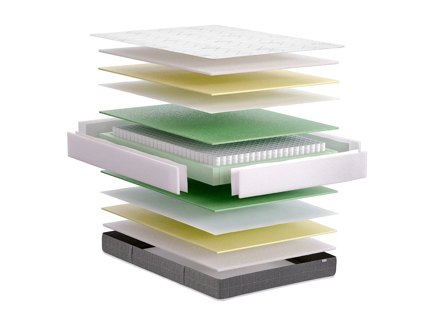 Matelas à Ressorts Ensachés BUDWING Leko (140x200x21 cm - Double Face de Confort)