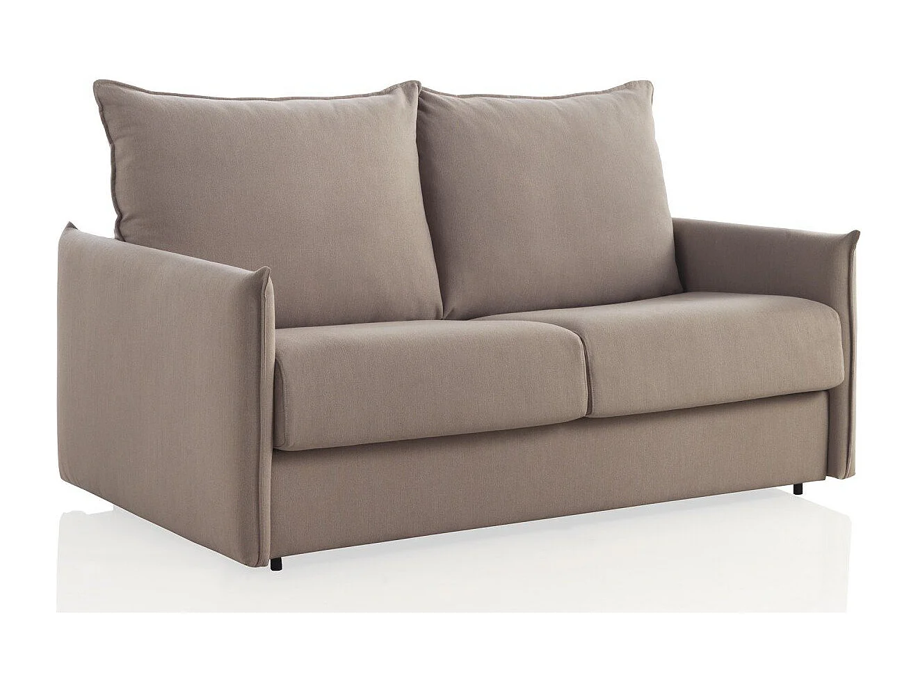 Canapé convertible 140x190 tissu Katya beige antitaches CANET