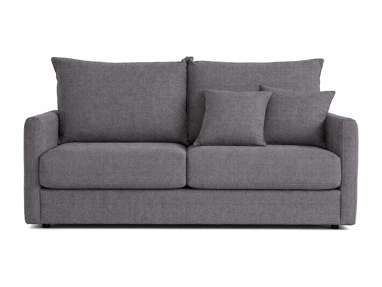 Canapé convertible 140x190 tissu Katya gris charbon CANET