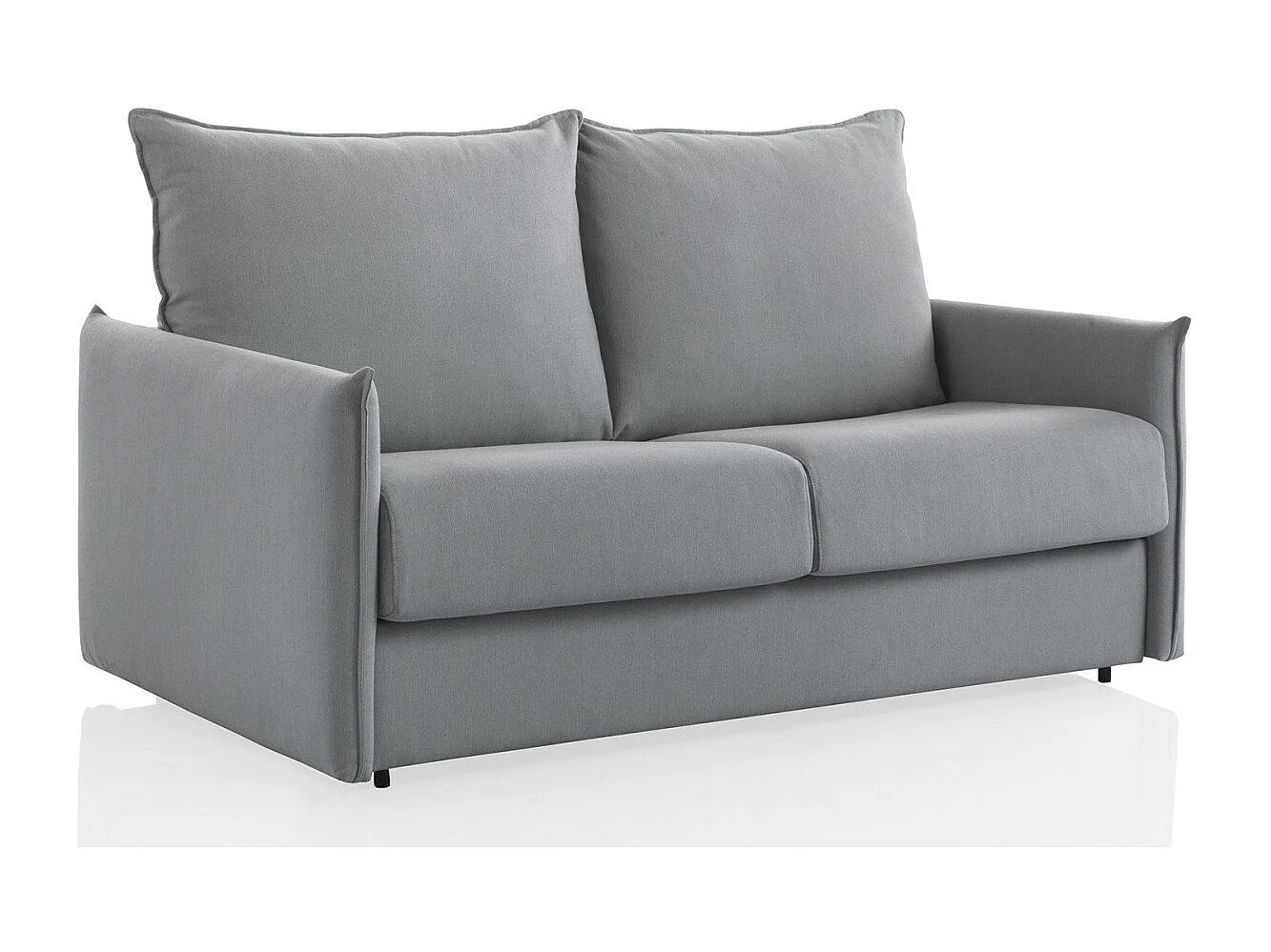 Canapé convertible 140x190 tissu Katya gris charbon CANET