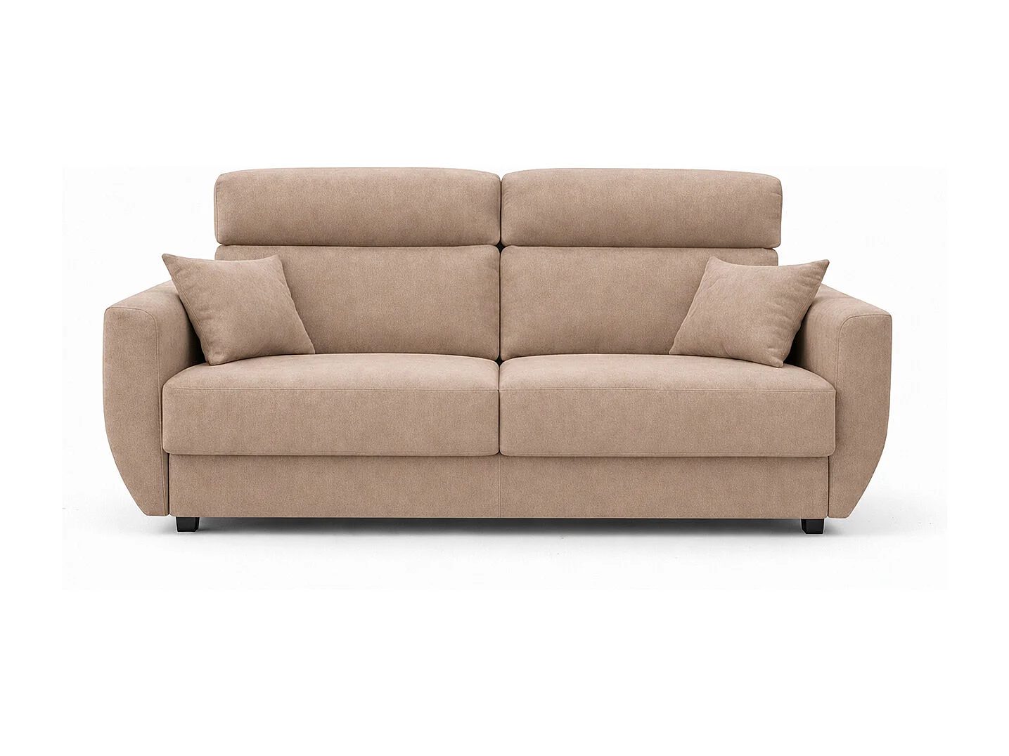 Canapé-lit tissi beige antitaches 140x190 ESPIGUETTE