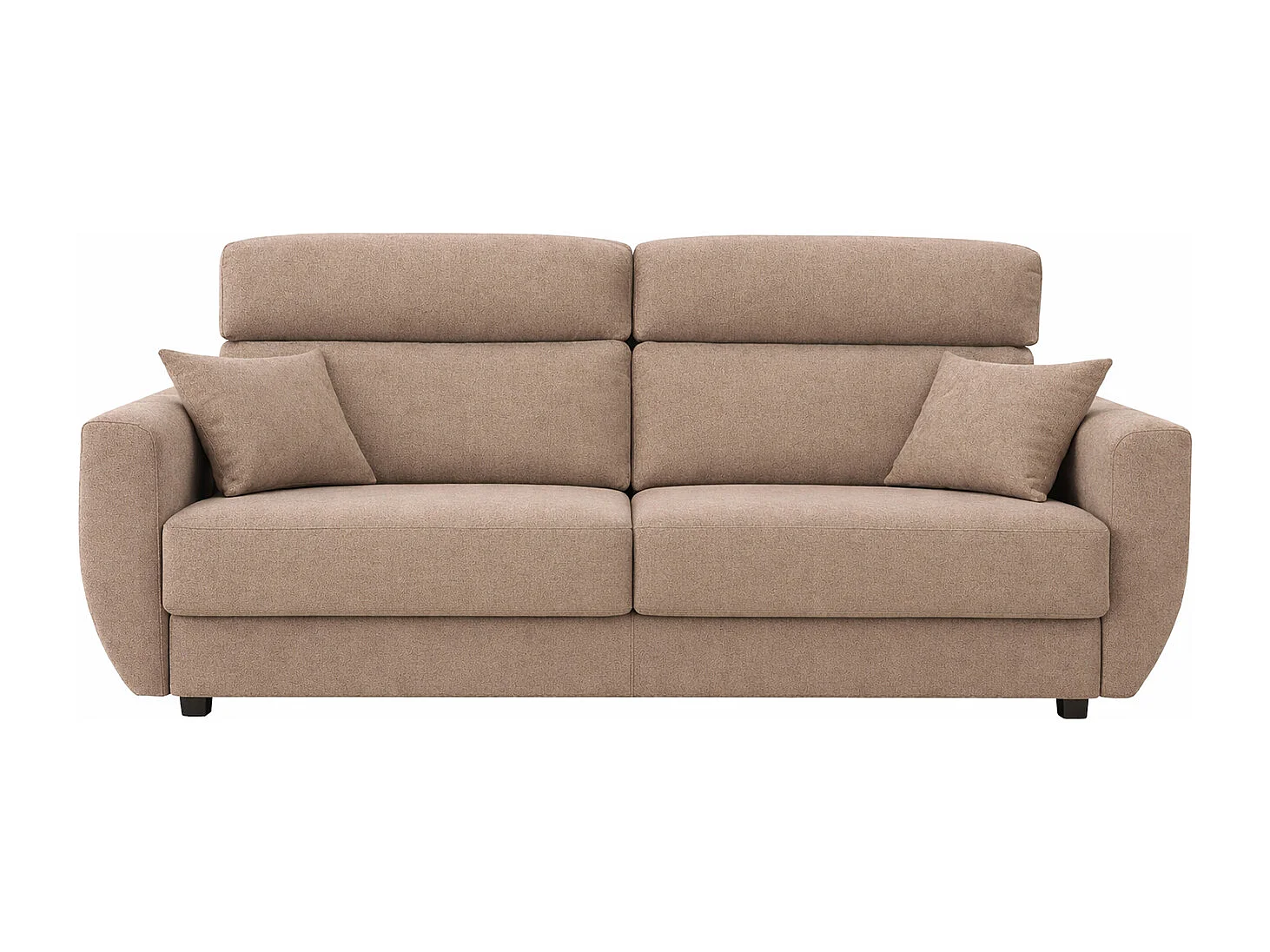 Canapé-lit tissi beige antitaches 140x190 ESPIGUETTE