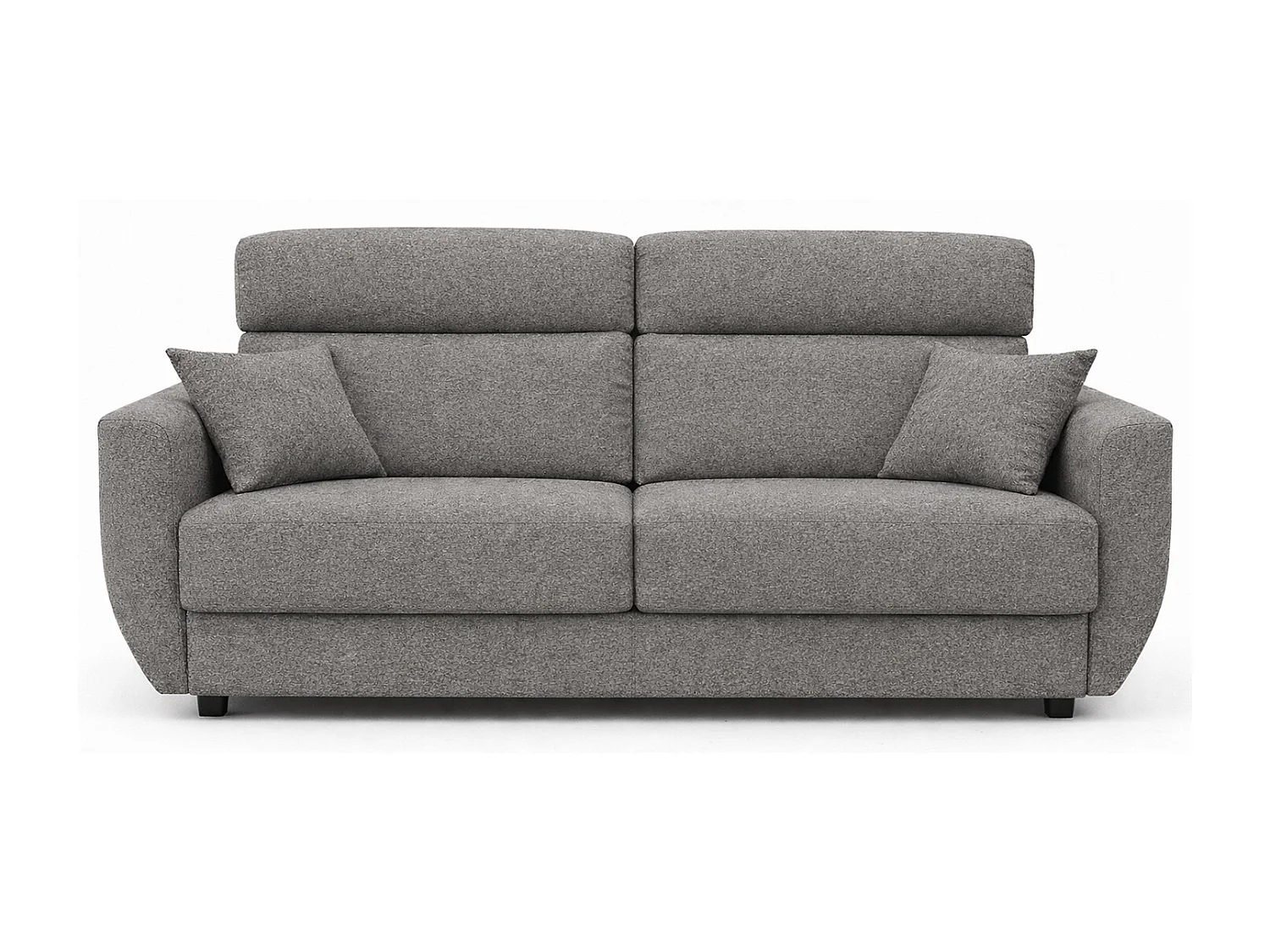 Canapé-lit design tissu gris antitaches 140x190 ESPIGUETTE